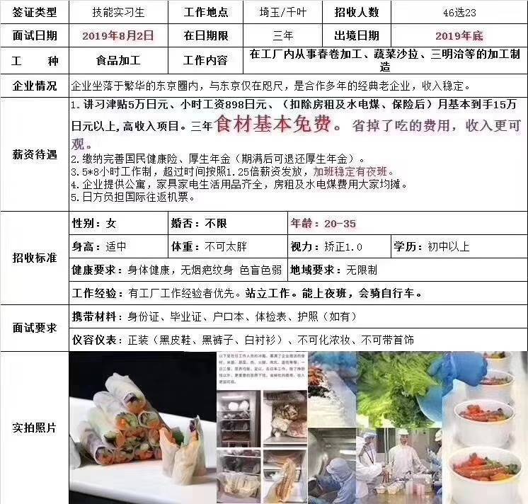 赴日本三年期电焊男工