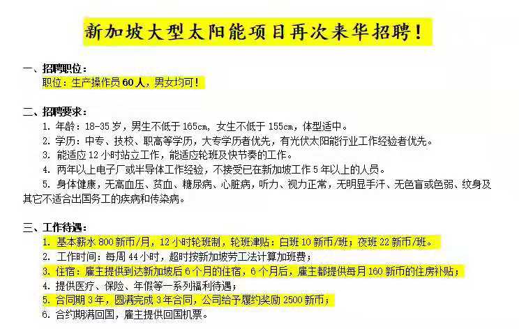 新加坡大型太阳能男女操作工