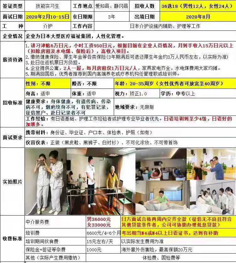 日本介护招生简章