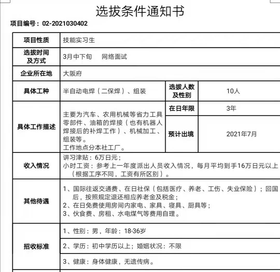 日本项目部分订单