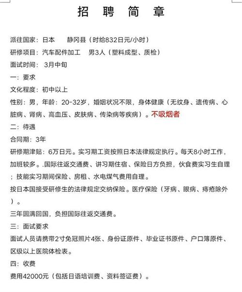 肥城才华劳务 日本项目汇总